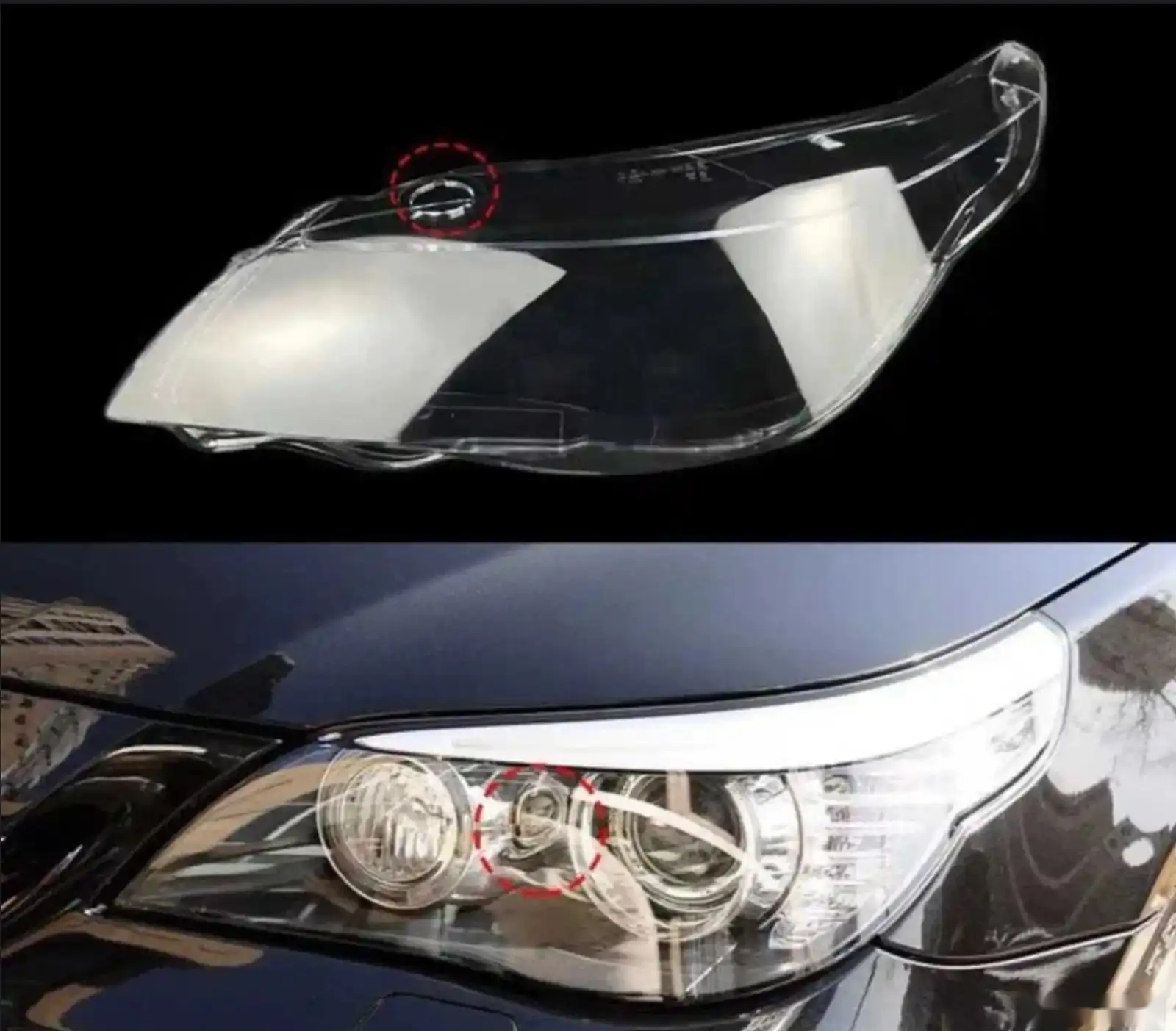Стекло фары БМВ E60 2007-2010 — миниатюра 2