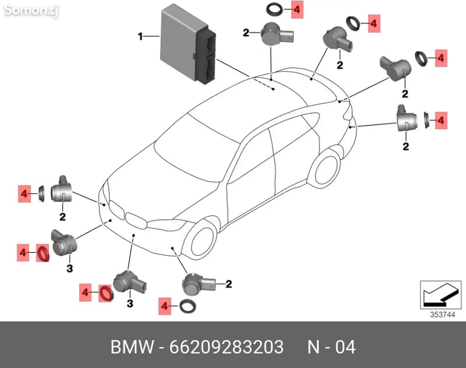Резина партроник BMW