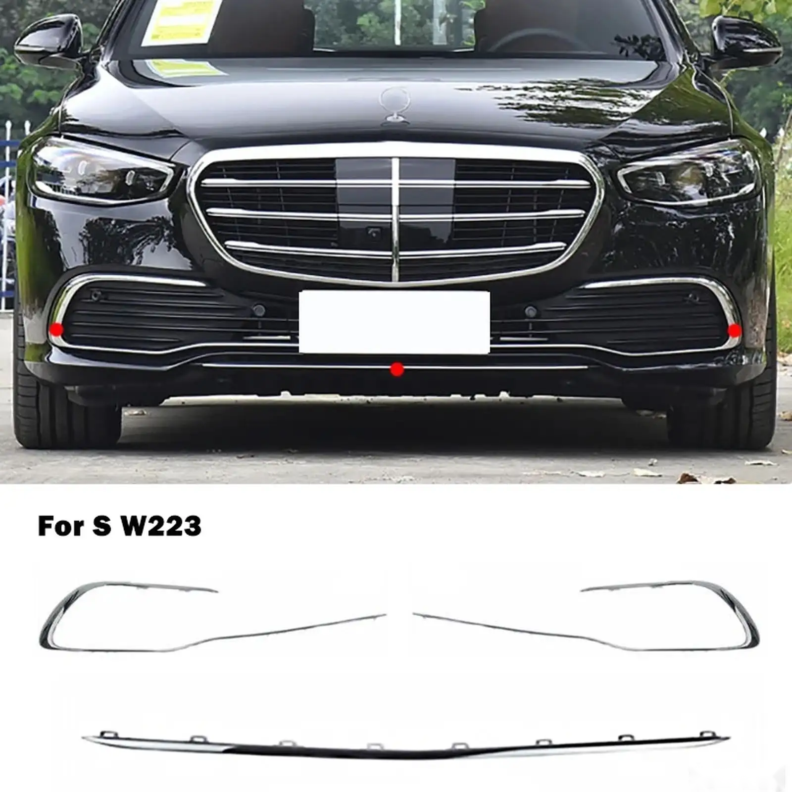 Молдинг бампера Mercedes 223