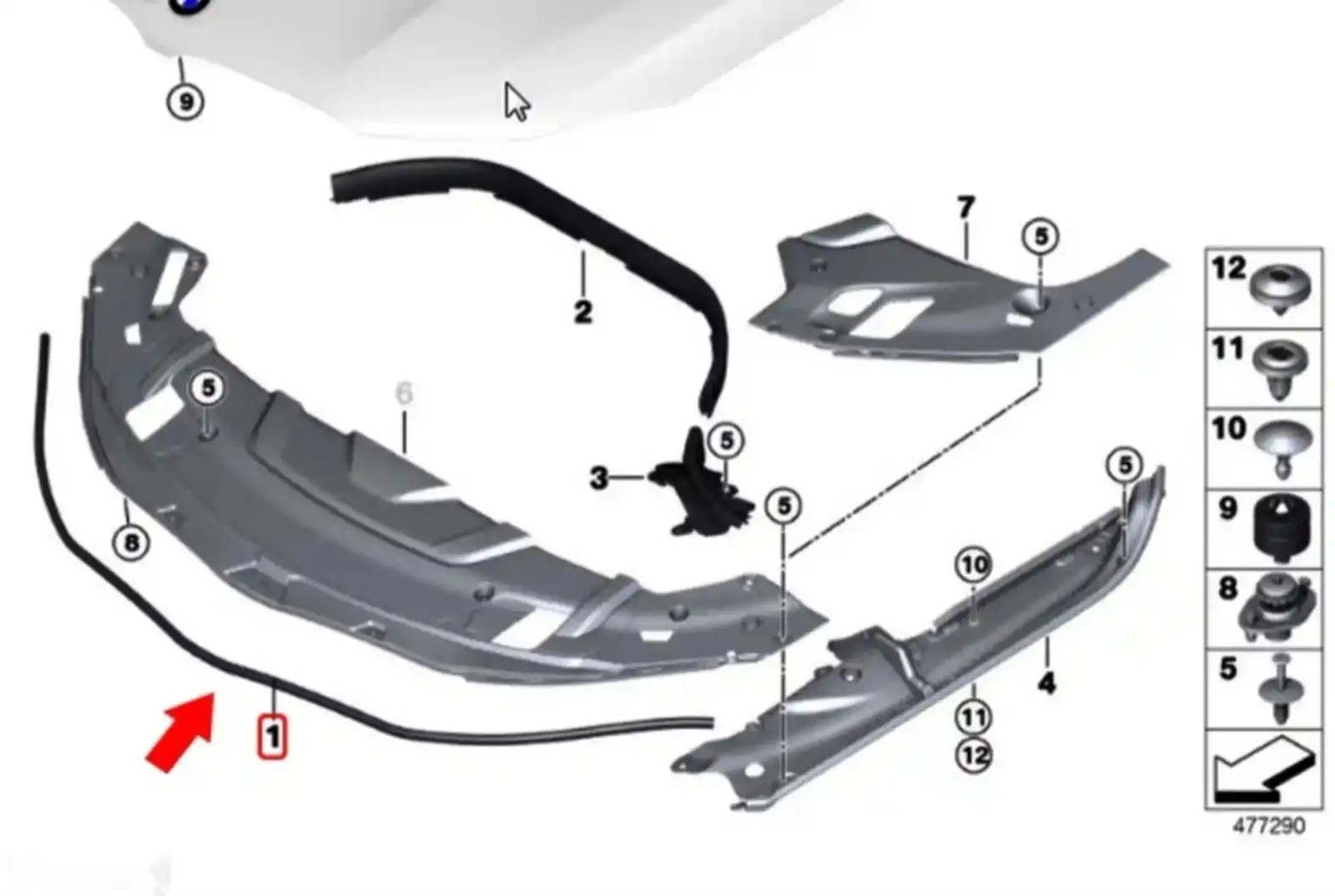 Уплотнитель капота для BMW G30
