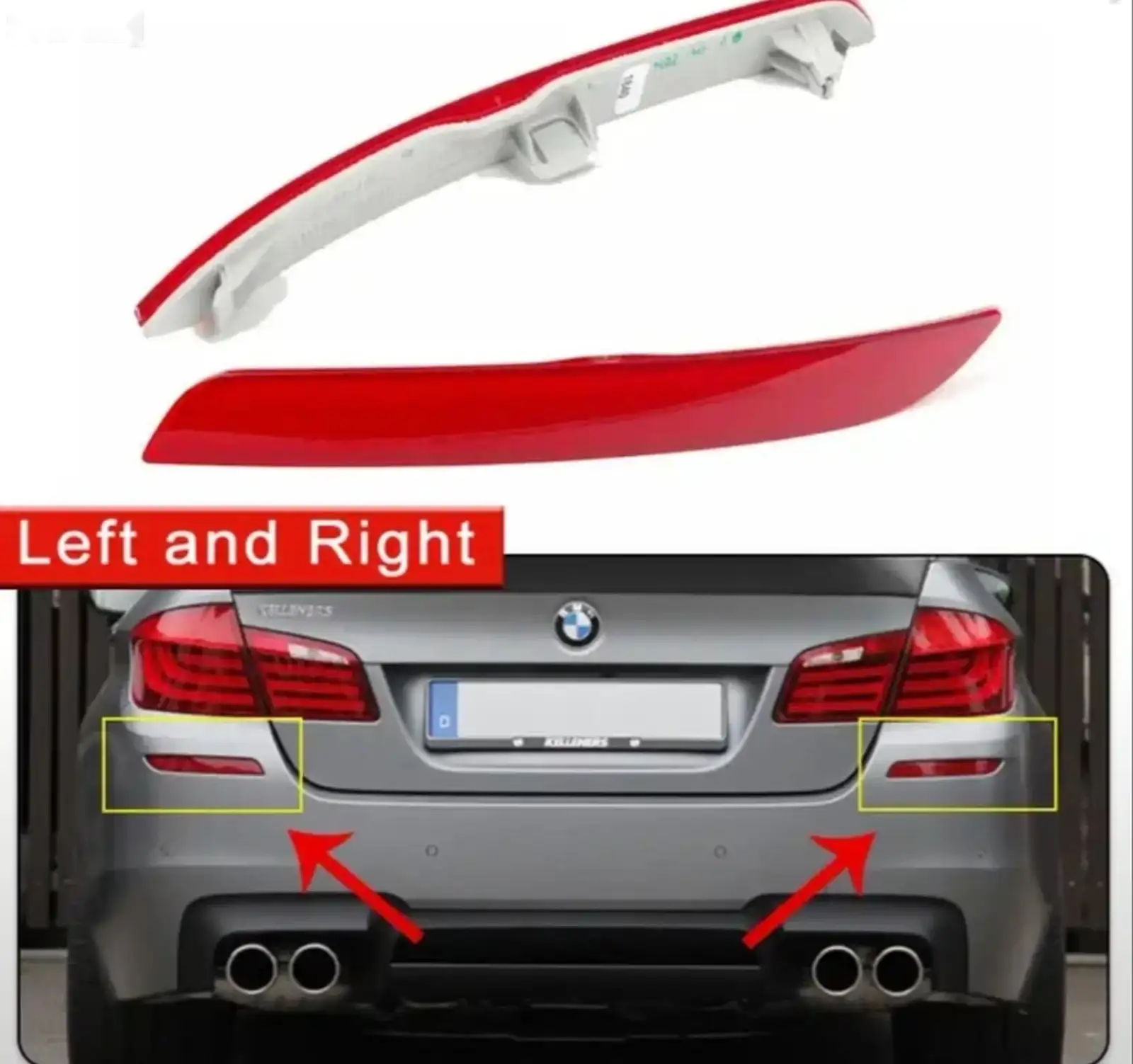 Отражатель заднего бампера для BMW F10 M катафор
