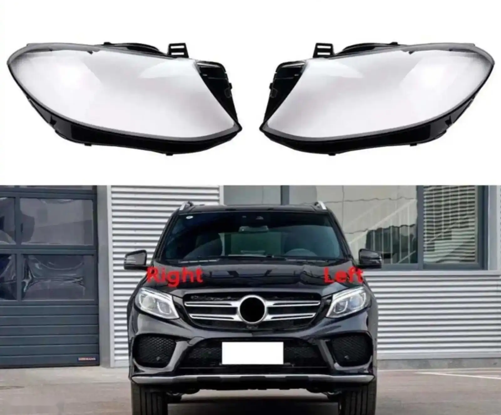 Стекло фары Mercedes Benz GLE W166 2015-2019