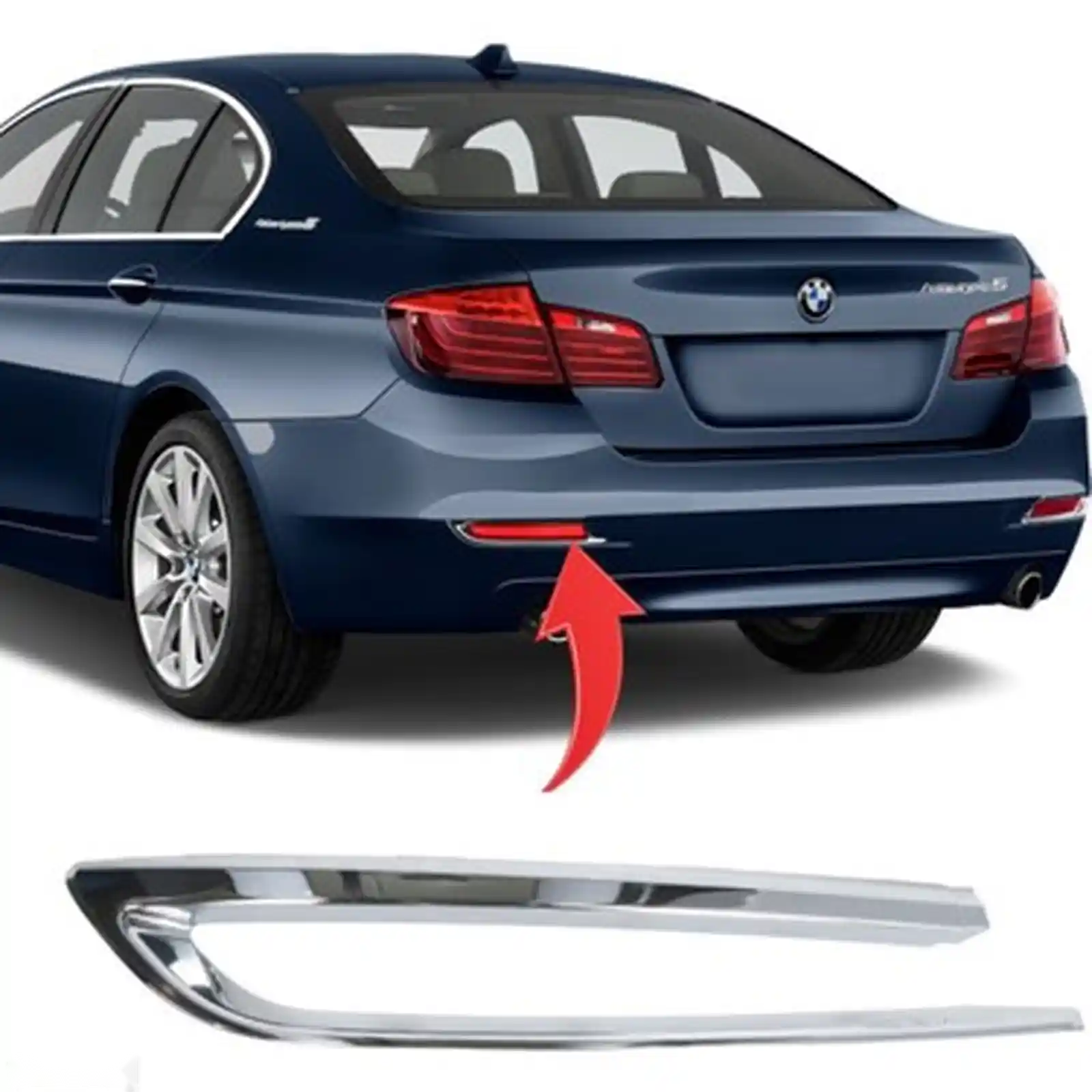 Молдинг заднего бампера BMW F10 Luxury — миниатюра 2