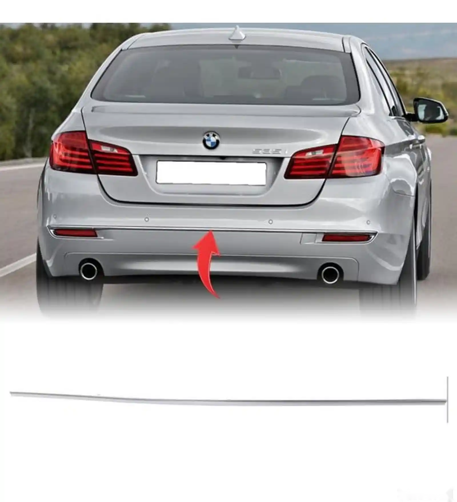Молдинг заднего бампера BMW F10 Luxury