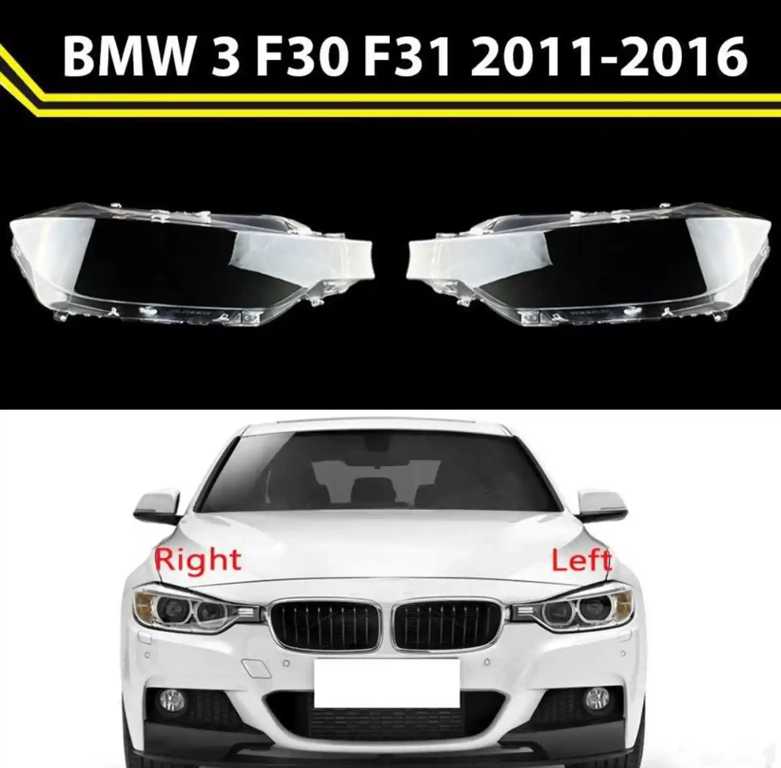 Стекло фары BMW F30 F31 2011-2017