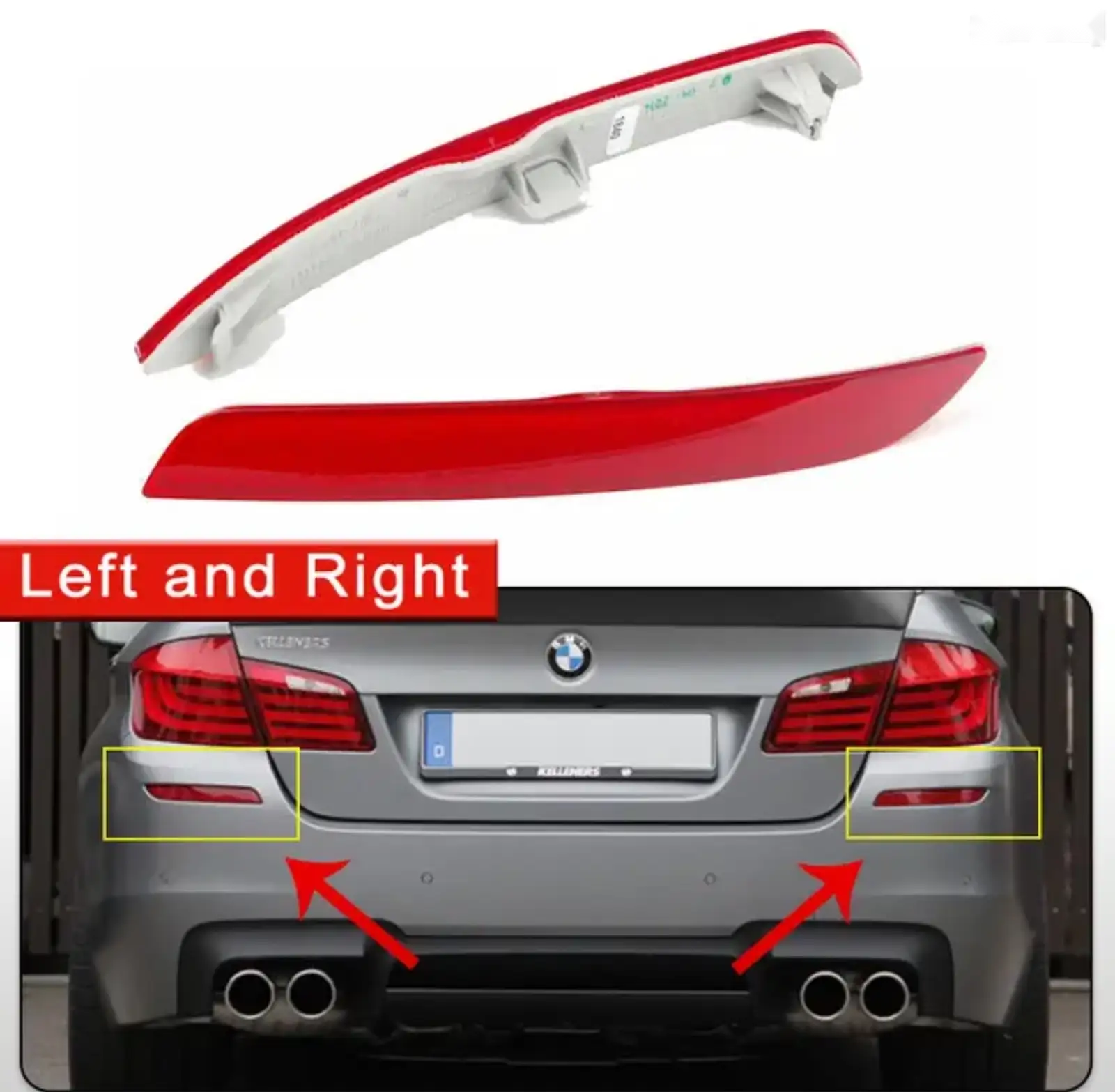 Отражатель заднего бампера BMW F10 M катафор