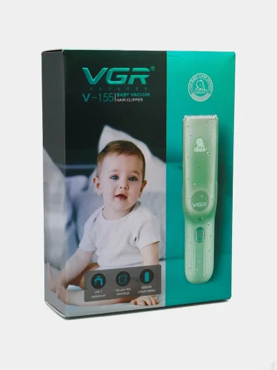 Машинкаи мӯйсаргирии кӯдаконаи VGR V-155 Baby Hair Clipper — миниатюра 2