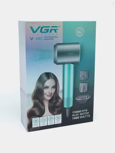 Фен барои мӯй VGR V-440 Professional 1400W, BLDC — миниатюра 2