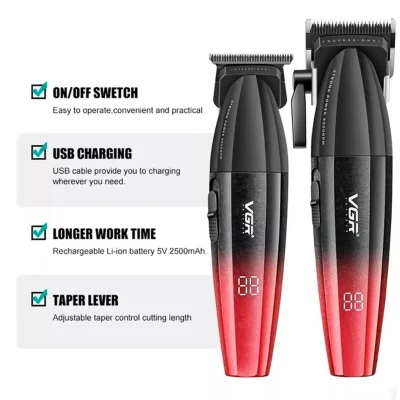 Мошинкаи касбии мӯйтарошӣ VGR V-640 Original — миниатюра 6