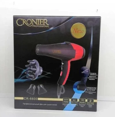 Фен барои мӯй Cronier CR-6600 2500W Нав ва Босифат — миниатюра 2