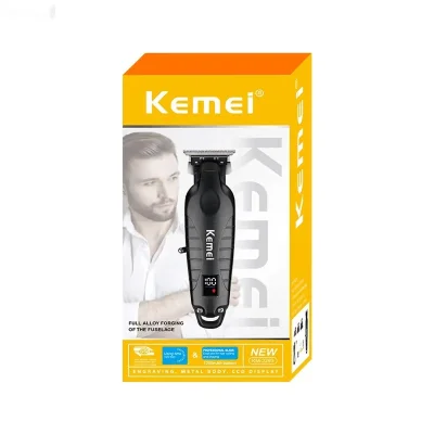 Триммери касбии Kemei KM-2293 Экрани LCD ва корпуси сиёҳ — миниатюра 4