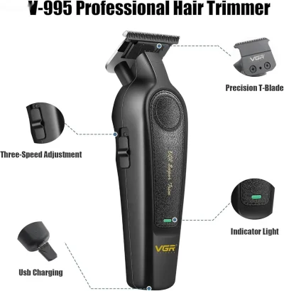 Мошинкаи касбии риштарошӣ ва кантовка VGR V-995 — миниатюра 7