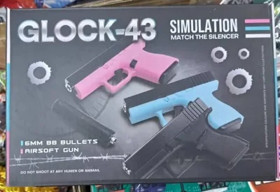 Пистолет игрушечный железный Glock 43 — миниатюра 2