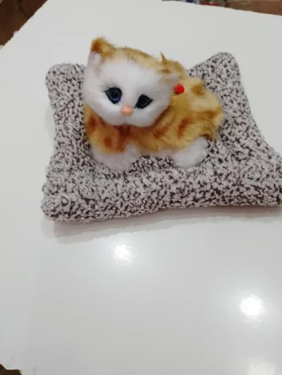Котик в подушечке игрушка со звуком — миниатюра 4
