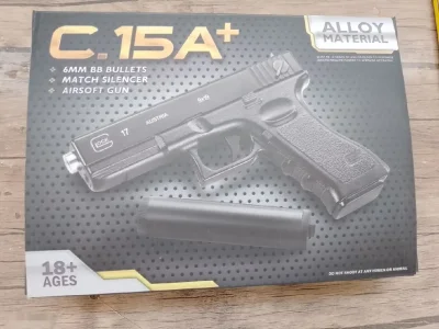 Пистолет металлический игрушечный с15А+ — миниатюра 3