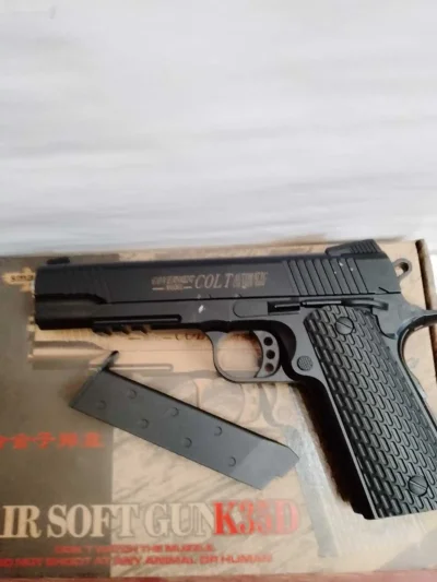 Пистолет металлический игрушечный k35d