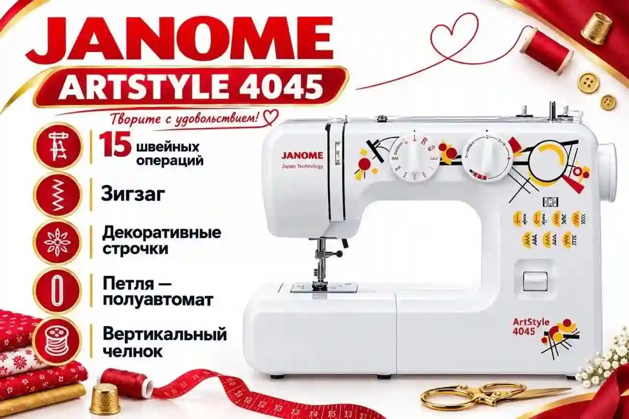 Мошинаи Дузандаги JANOME ArtStyle 4045 — миниатюра 1