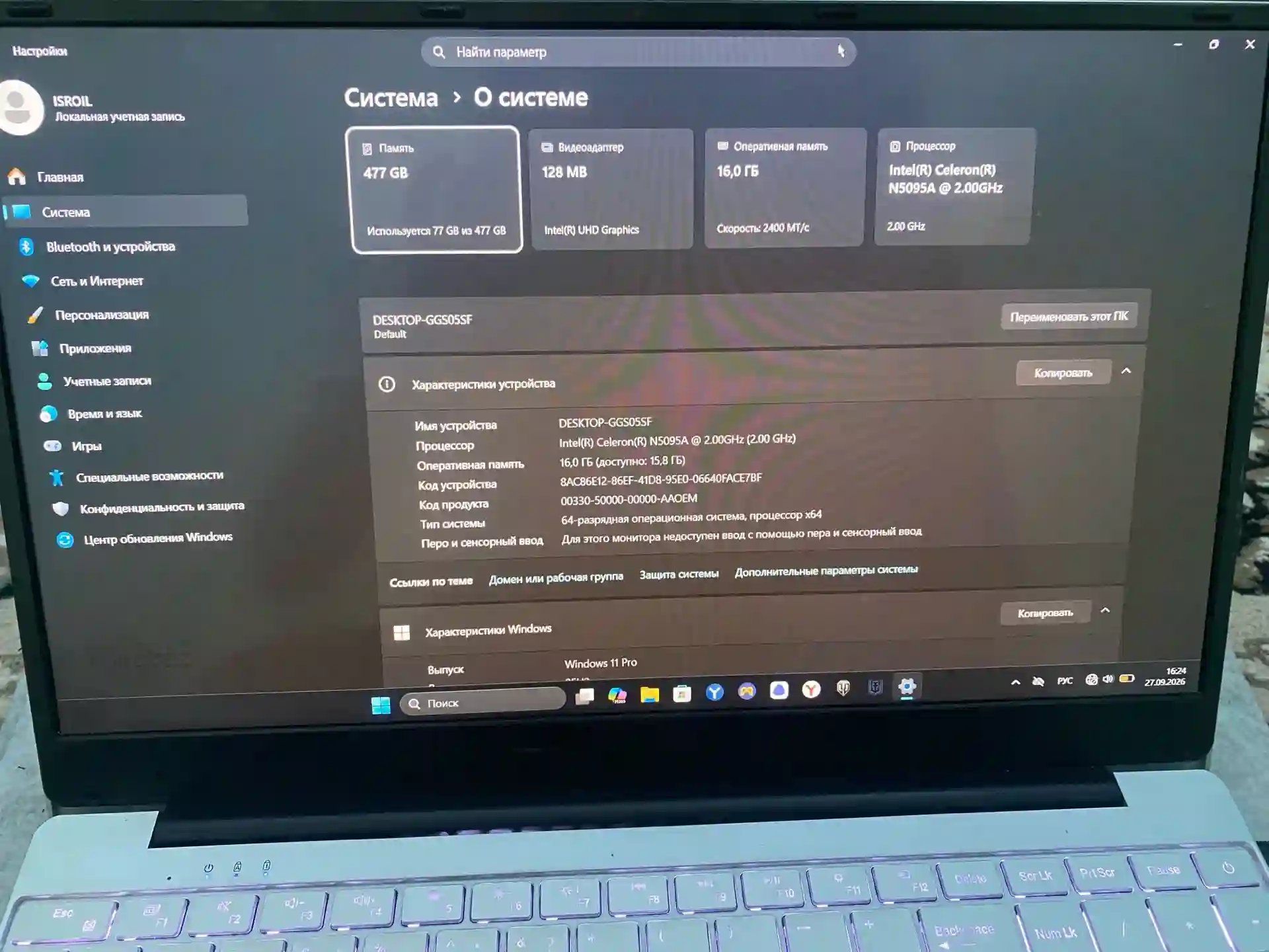 Ноутбук 16GB RAM / 512GB SSD / Intel Celeron N5095 — миниатюра 6