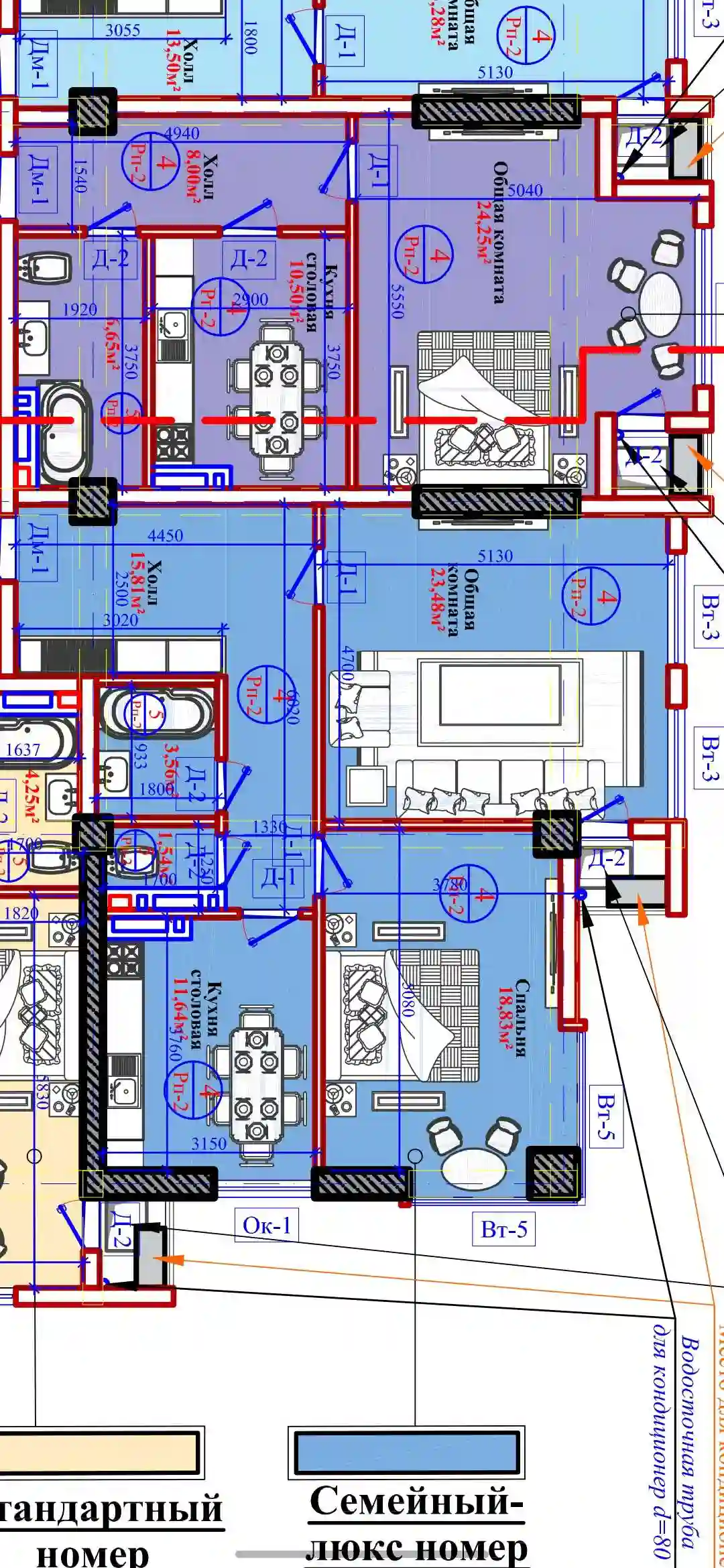 2-к квартира, 13 этаж, 76 м², Фирдавси — миниатюра 4