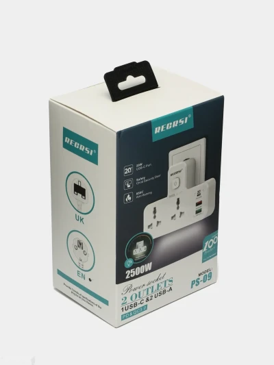 Разветвитель розеток Recrsi PS-09