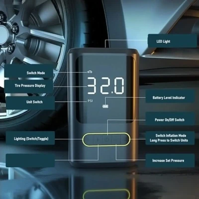 Беспроводной автомобильный Компрессор насос Car Air Pump — миниатюра 3