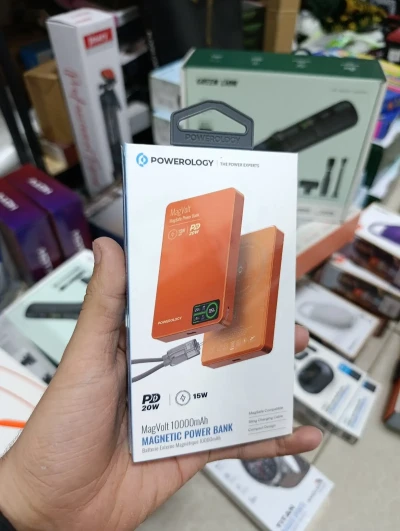 Внешний аккумулятор Powerology MagVolt 10000mAh Magnetic Power Bank, оранжевый