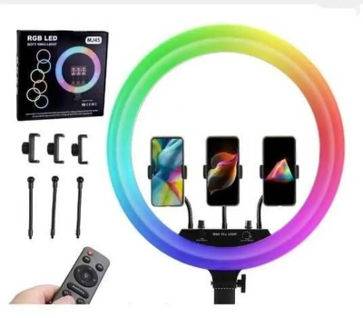 Кольцевая цветная лампа RGB MJ45 см