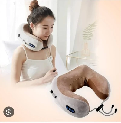Массажная подушка для шеи U-образной формы U-shaped massage pillow — миниатюра 8