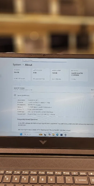 Игровой ноутбук HP Victus 16 i7 14th — миниатюра 5