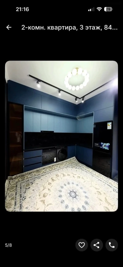 2-комн. квартира, 3 этаж, 84м², Сомони — миниатюра 2