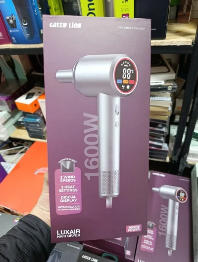 Фен Green Lion LUXAIR Hair Dryer with Display 1600W, черный