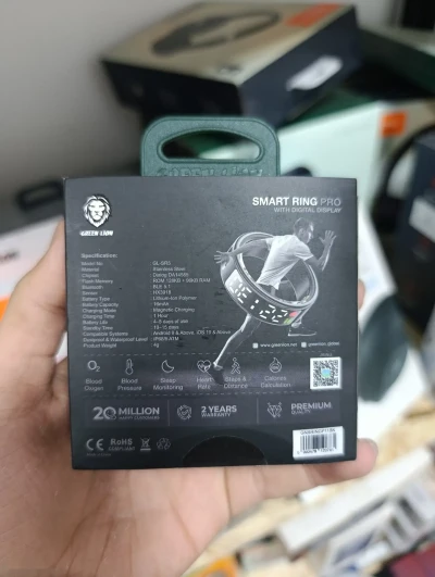 Умное кольцо Green Lion Smart Ring Pro With Digital Display 11, черный — миниатюра 3