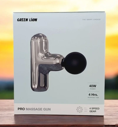 Массажный пистолет Green Lion Pro Massage Gun GNPRMASGUNSL серебро — миниатюра 3