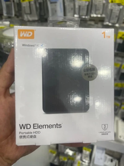 Western Digital 1 ТБ Внешний жесткий диск, черный