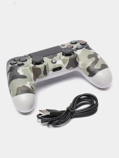 Геймпад джойстик Sony DualShock 4 для PS4 хаки и серый — миниатюра 2