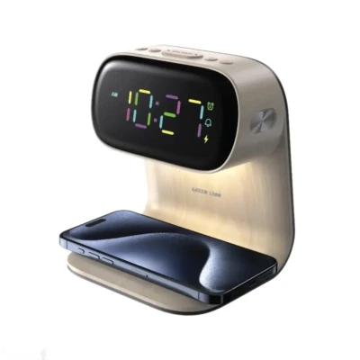 Часы с беспроводной зарядкой Green Lion Bedside Clock with Wireless Charger