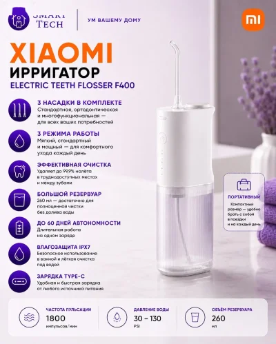 Ирригатор Xiaomi Mijia Electric Oral Irrigator F400