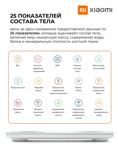Умные весы Xiaomi Body Composition Scale S400 — миниатюра 3