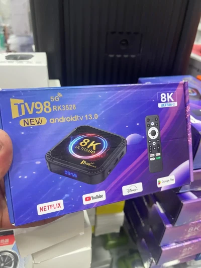 ТВ-приставка SMART TV Box 8K ULTRA HD WIFI 5G Android 13 TV98 RK3528, 64 Gb