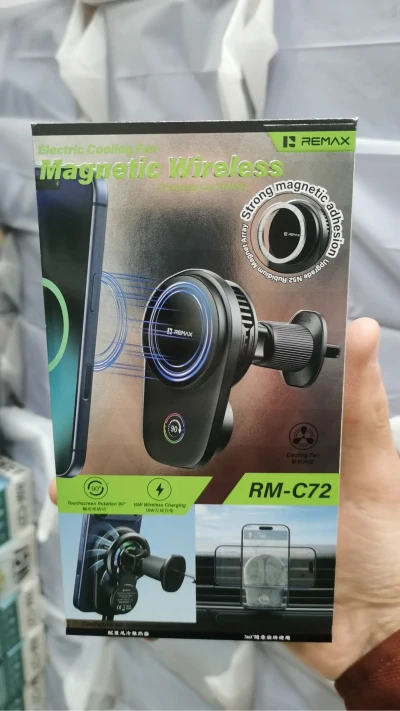Автодержатель с беспроводной зарядкой Remax RM-C72 Magnetic 15W
