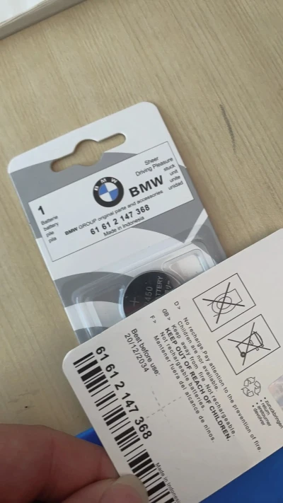 Батарейки ключа BMW CR2450 — миниатюра 2