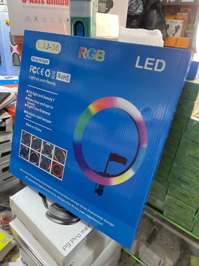 Цветная Кольцевая LED лампа 36 см RGB LJJ36