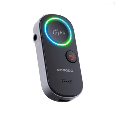 Адаптер Bluetooth Porodo Wired to Wireless BT Audio Transmitter черный — миниатюра 2