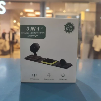 Беспроводная зарядка для телефона iphone 3 IN 1 Magnetic Wireless charger
