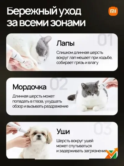 Машинка для стрижки домашних животных Petkit Trimmer 2 in 1