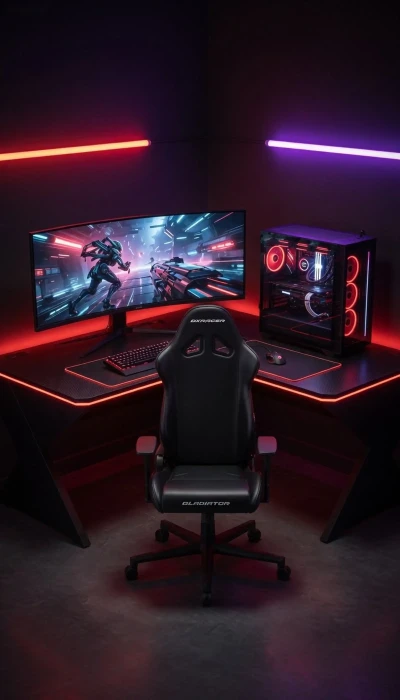 Игровое кресло DXRacer Gladiator G Series Black — миниатюра 5