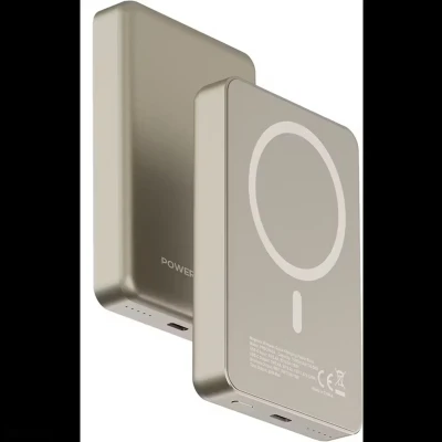 Внешний аккумулятор Powerology 10000 mAh 20W PD & 15W Magsafe титан — миниатюра 2