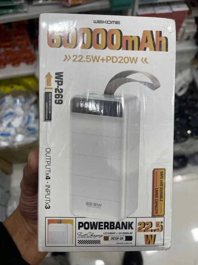 Внешний аккумулятор WK Wekome Power Bank 60000mAh Minre Digital Display