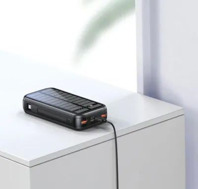 Внешний аккумулятор Green Lion PD20W Solar 2 20000 мАч черный
