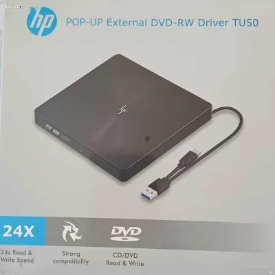 Внешний DVD-RW привод HP POP-UP TU50 USB 3.0 USB-C Black